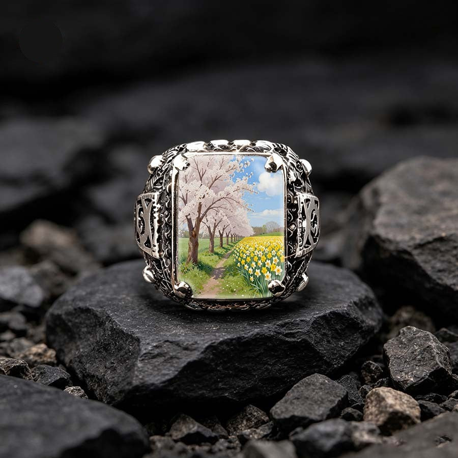 Spring Path Square Ring