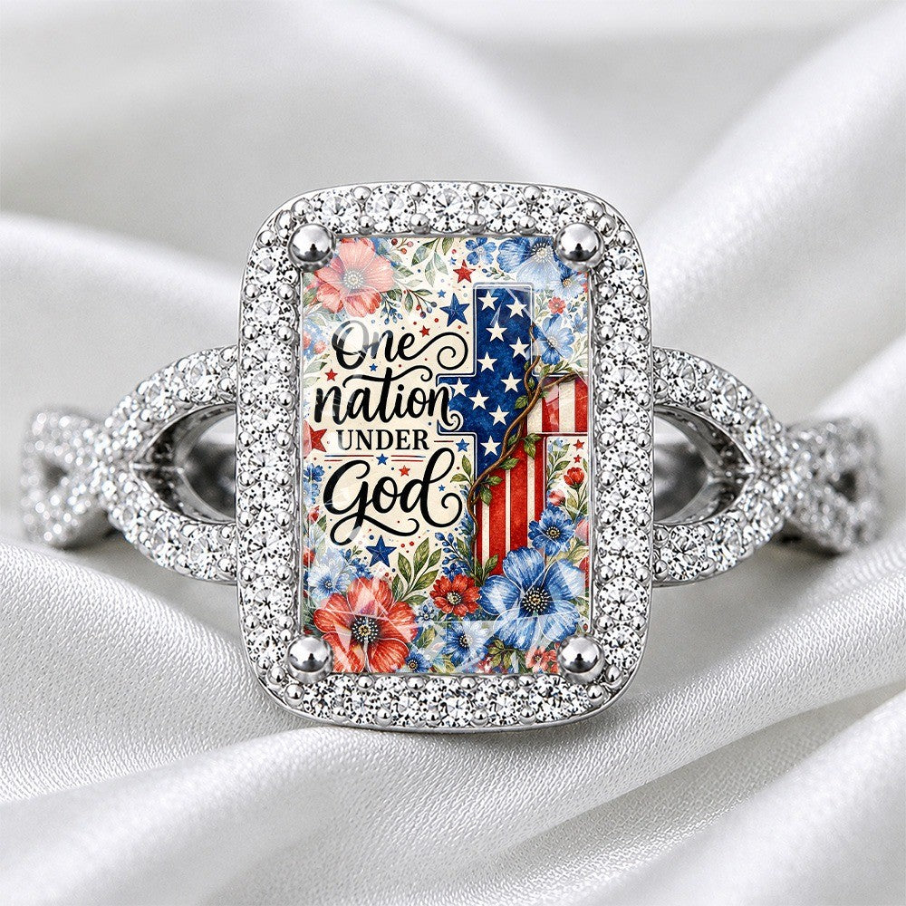 One Nation Under God Square Ring