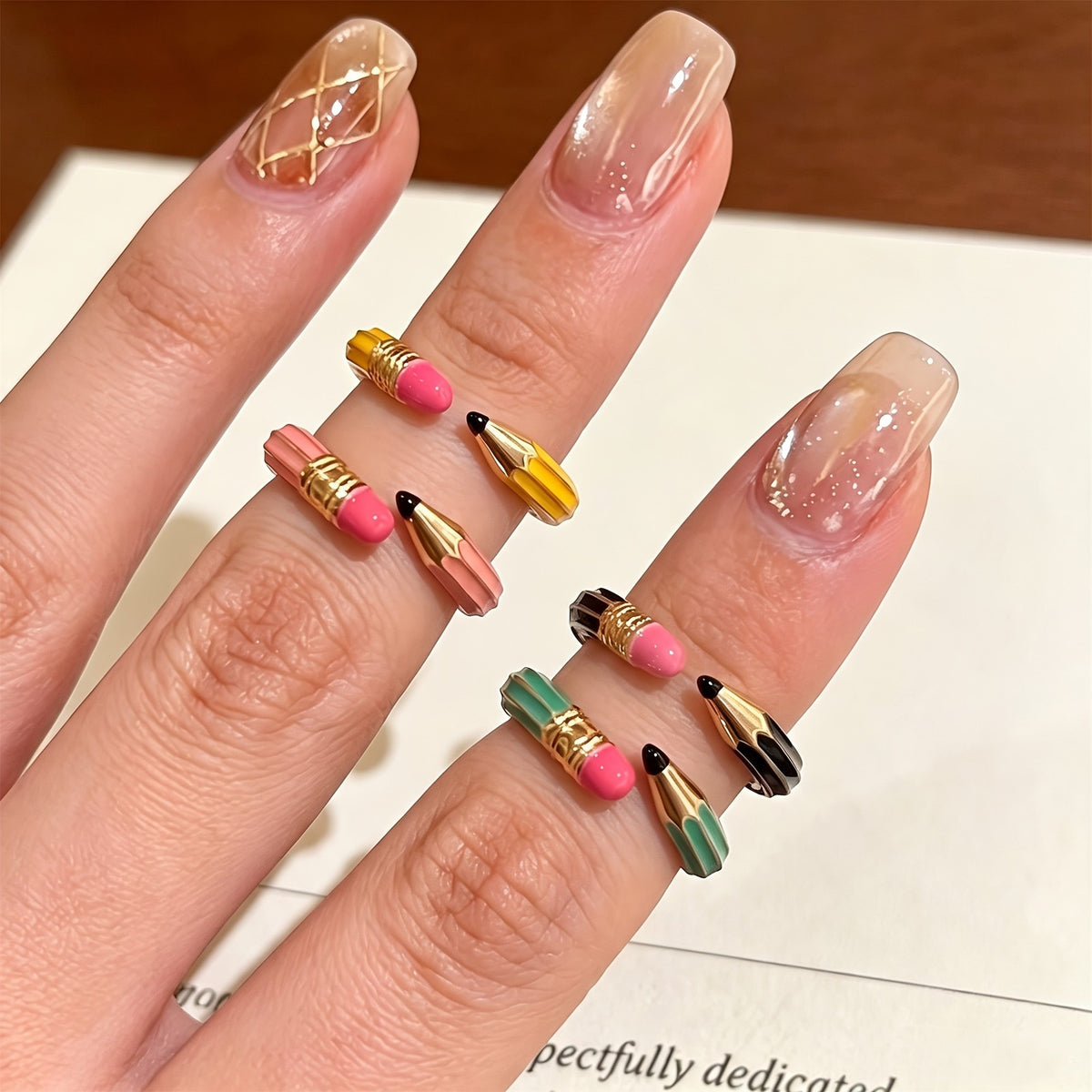 Colorful Pencil Ring