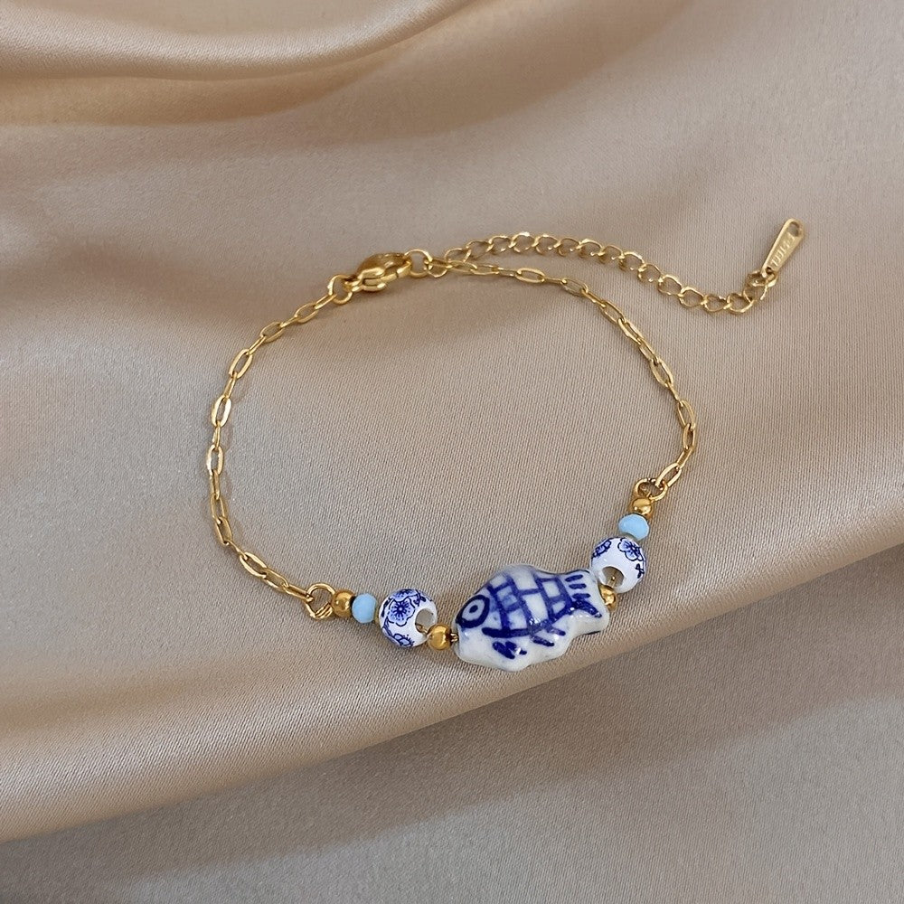 Blue Fish Ceramic Bracelet