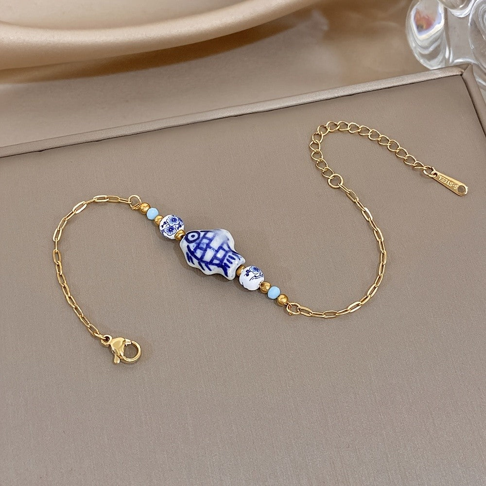 Blue Fish Ceramic Bracelet
