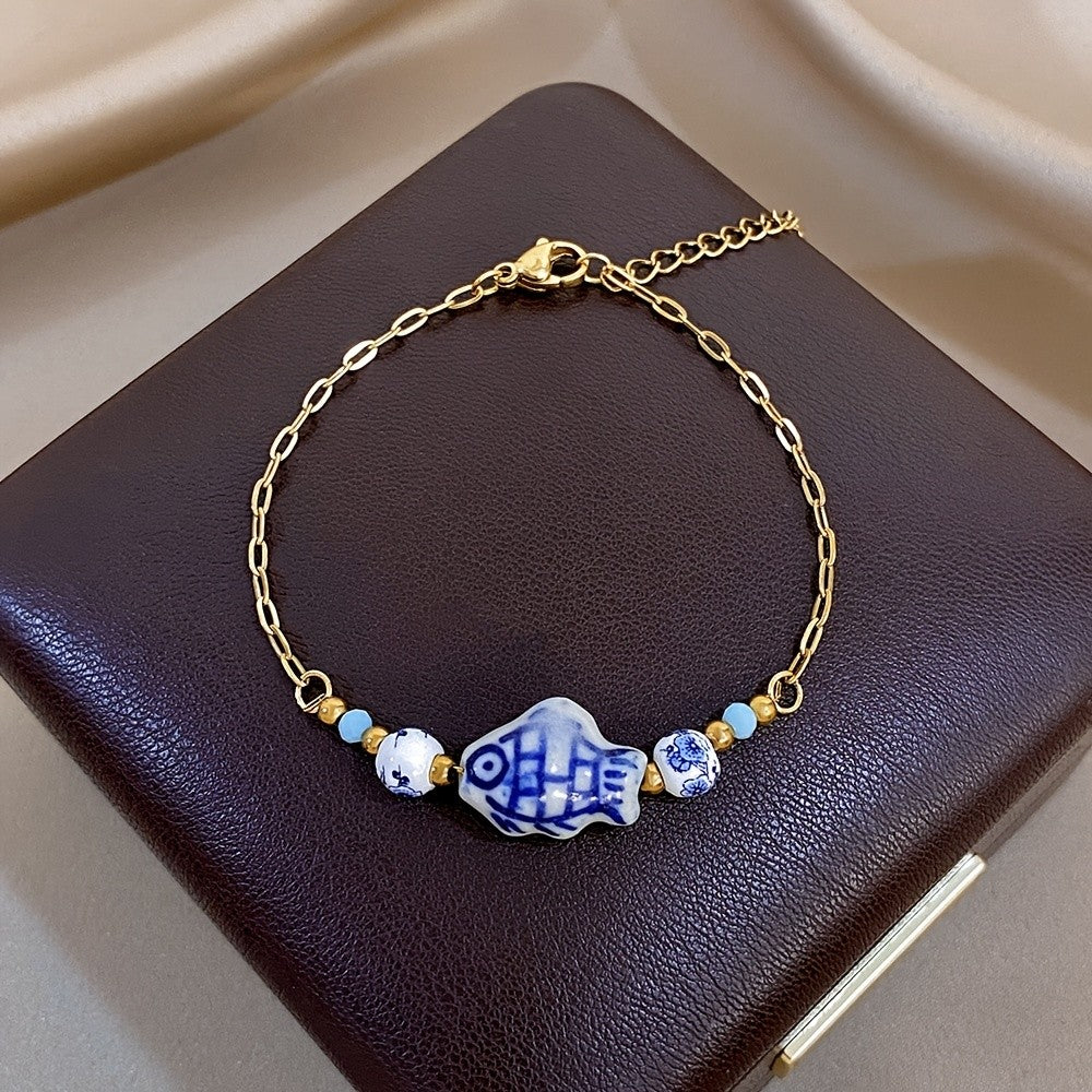 Blue Fish Ceramic Bracelet