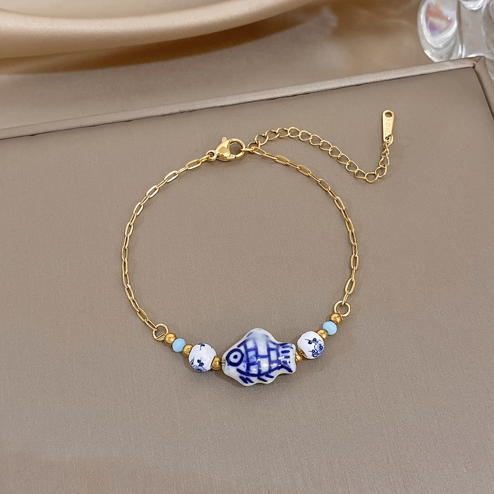 Blue Fish Ceramic Bracelet