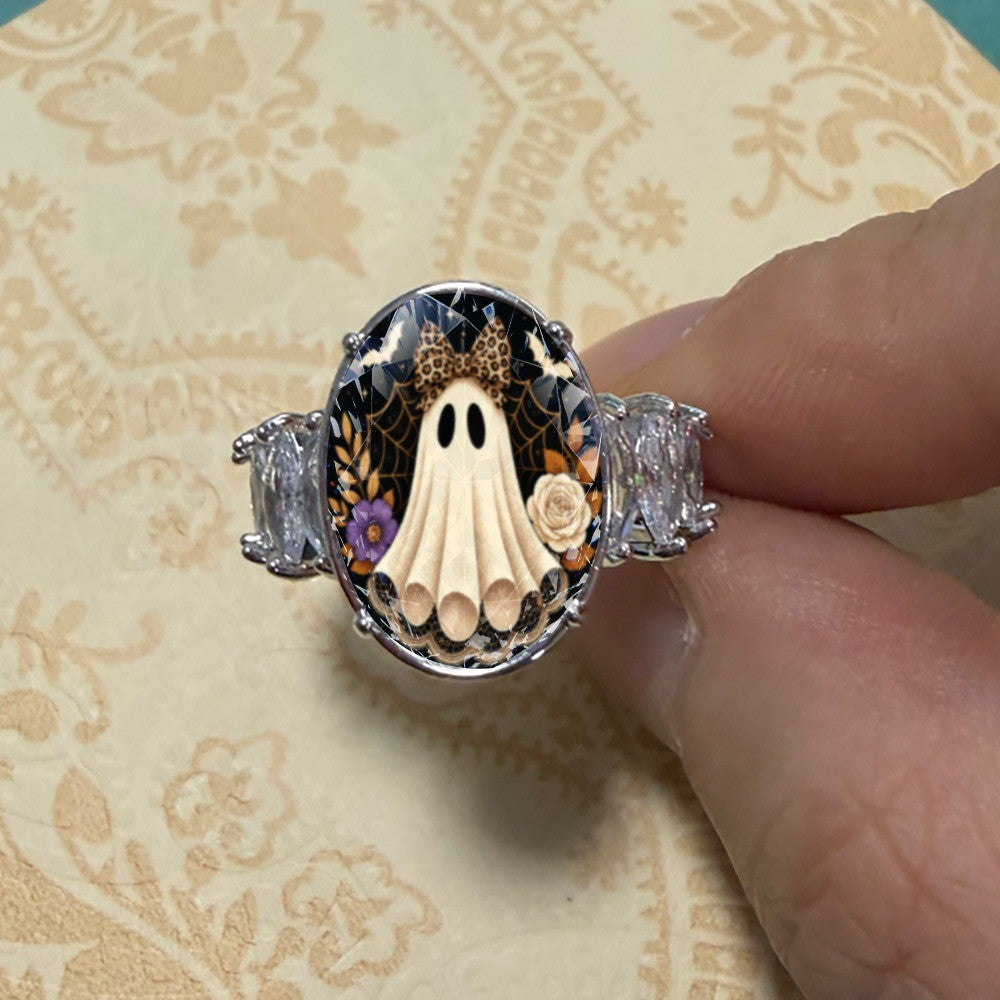 Leopard Bow Ghost Ring