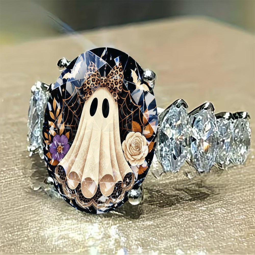Leopard Bow Ghost Ring