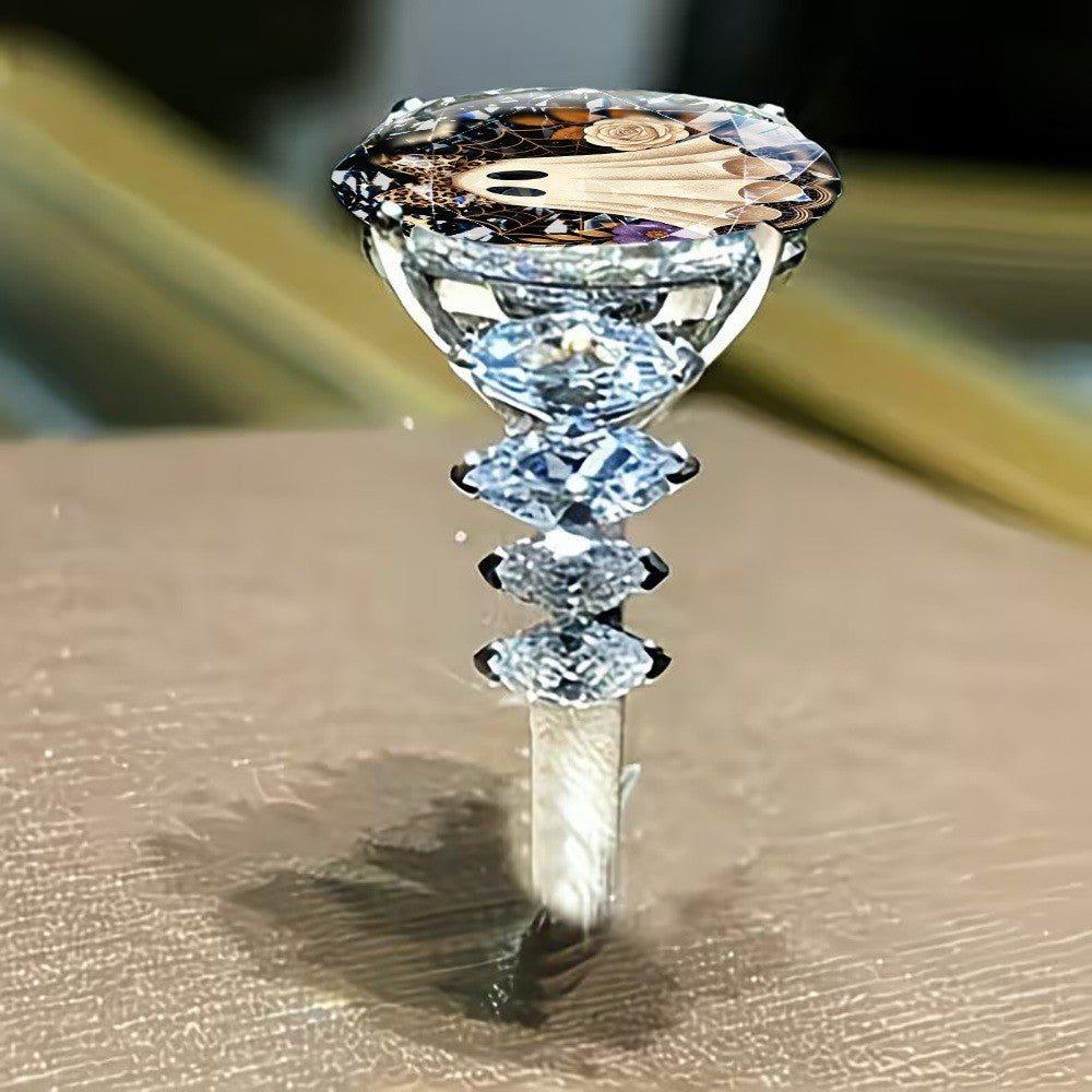 Leopard Bow Ghost Ring