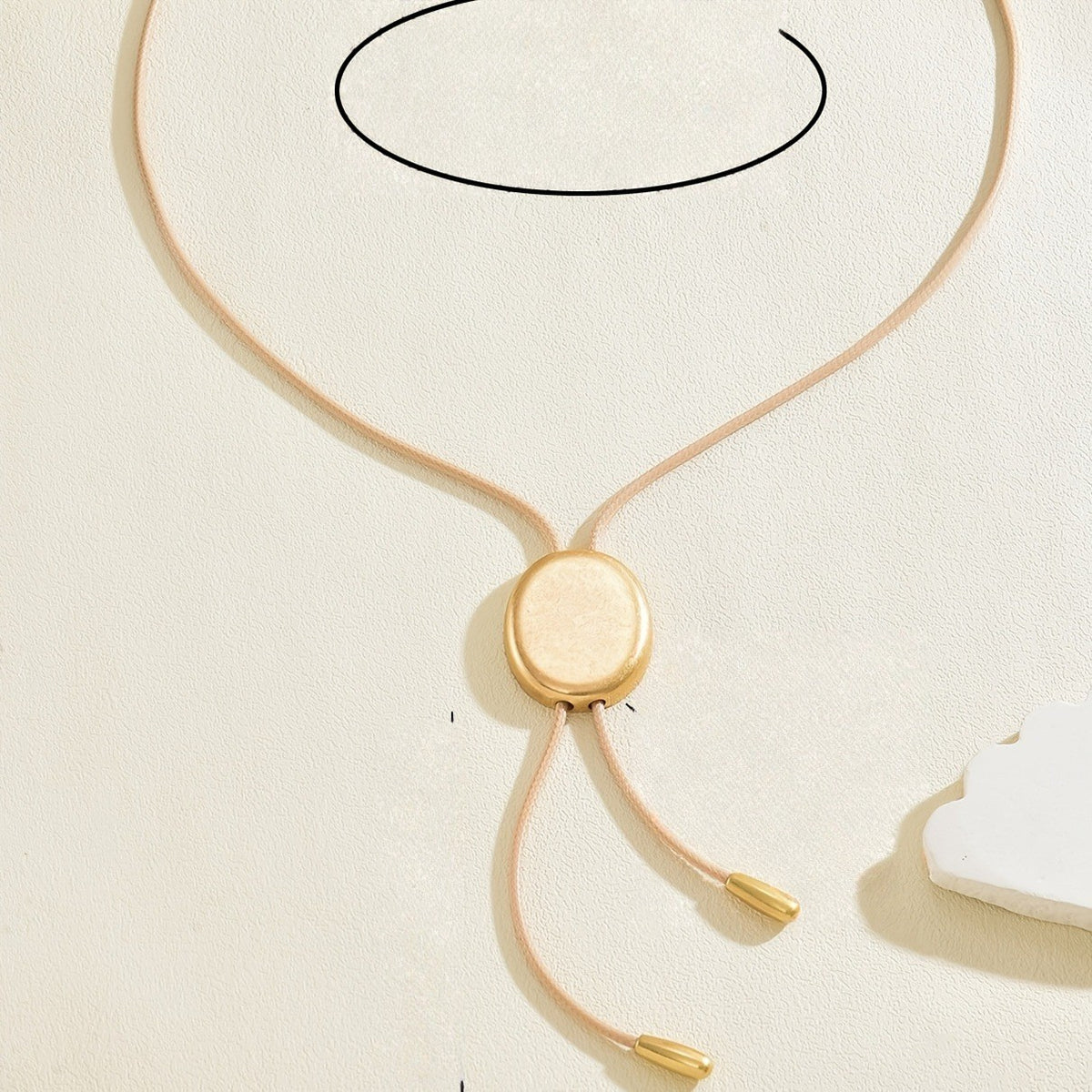 Round Disc Lariat Necklace