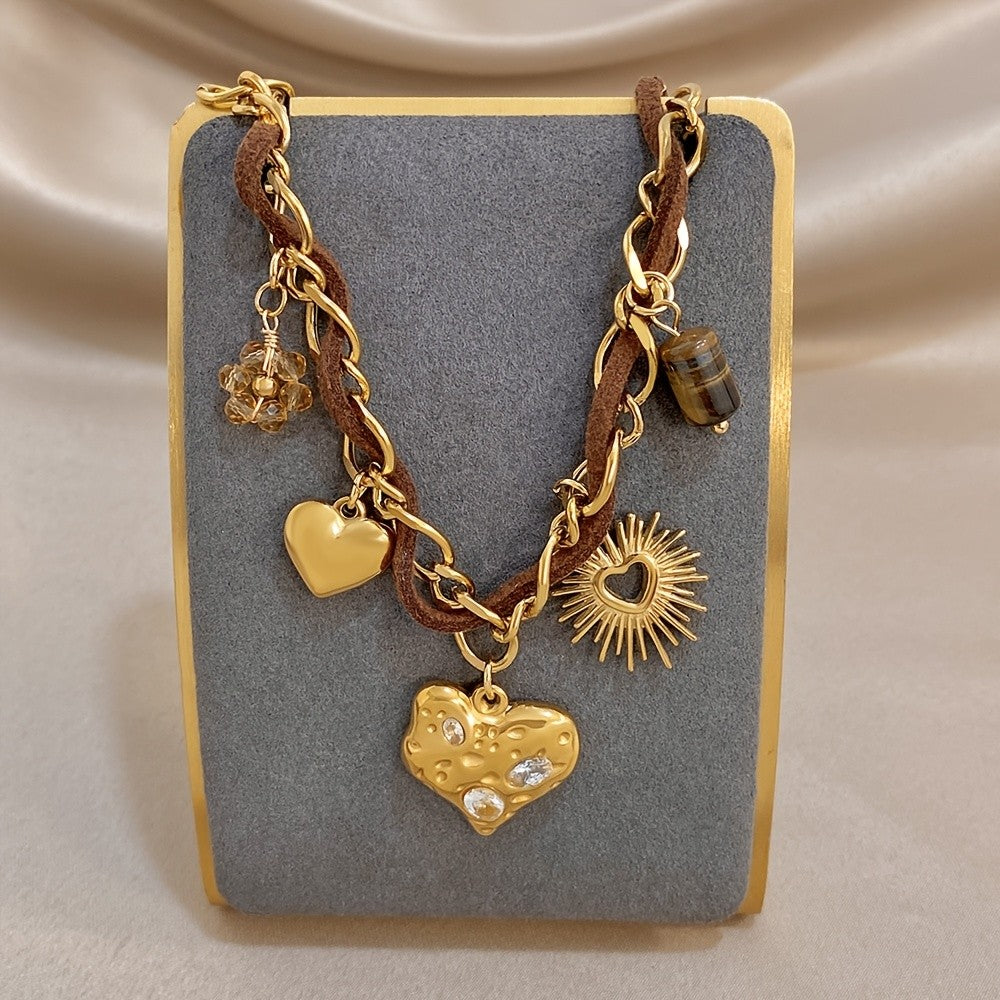 Heart & Sun Charm Bracelet