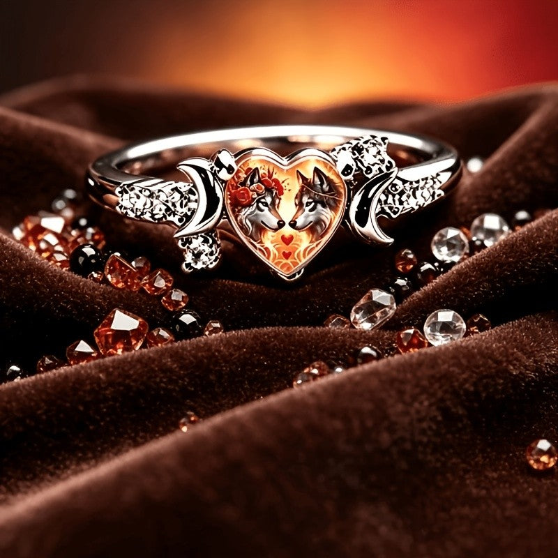 Wolf Heart Ring