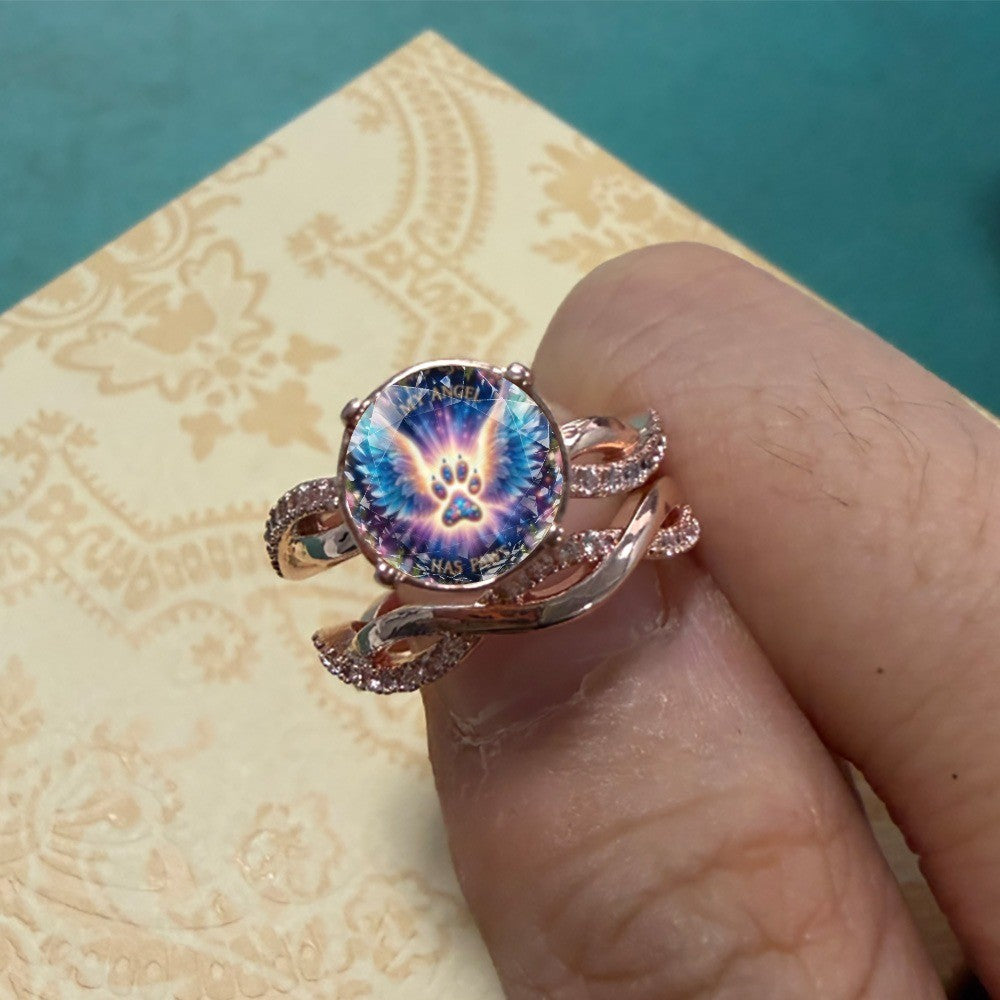 Angel Paw Print Ring