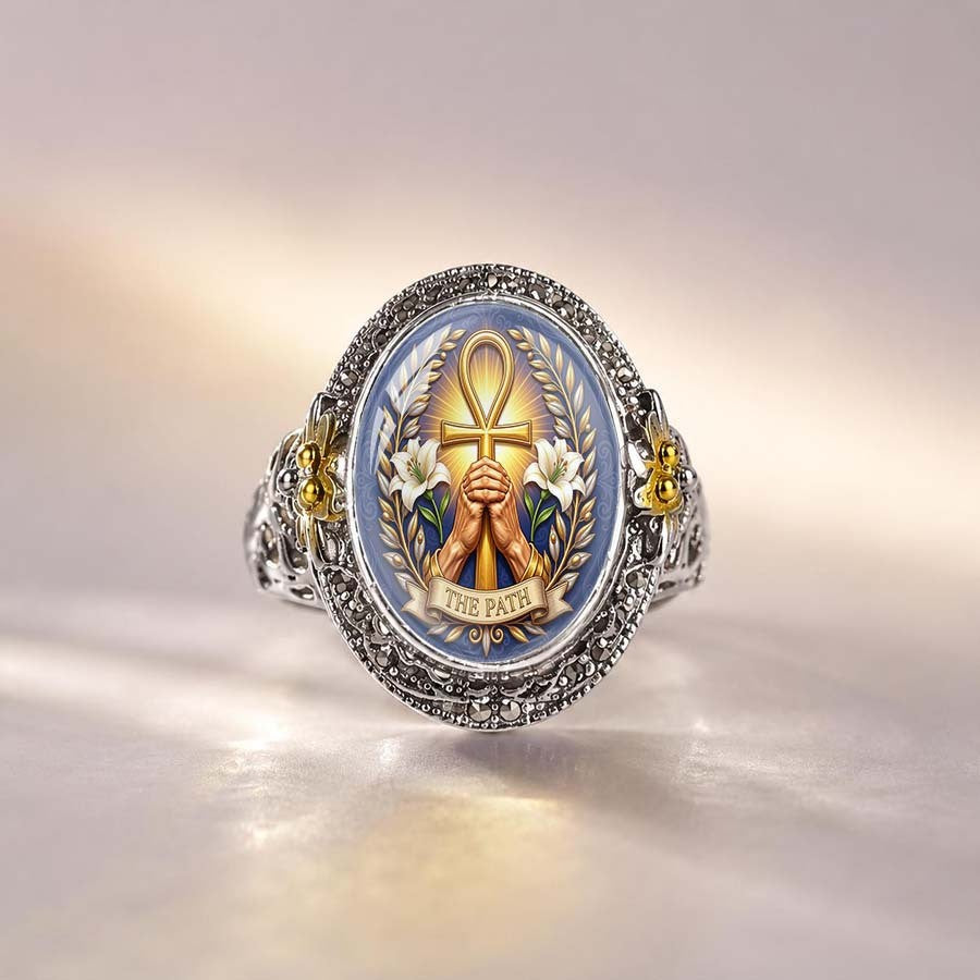 Ankh Cross Statement Ring