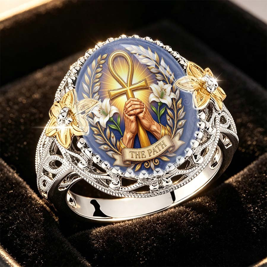 Ankh Cross Statement Ring