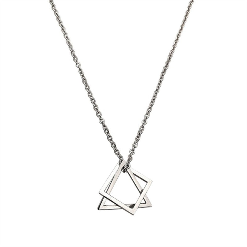 Interlocking Square Triangle Necklace