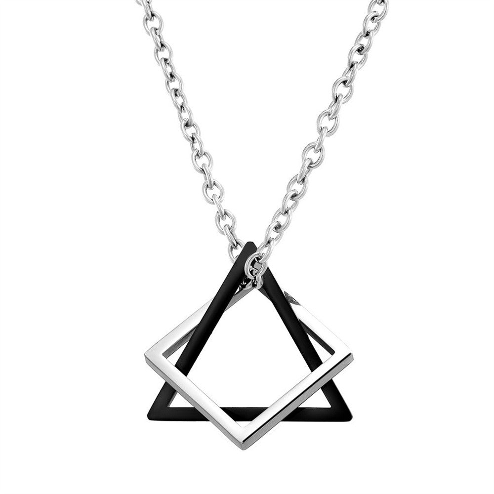 Interlocking Square Triangle Necklace