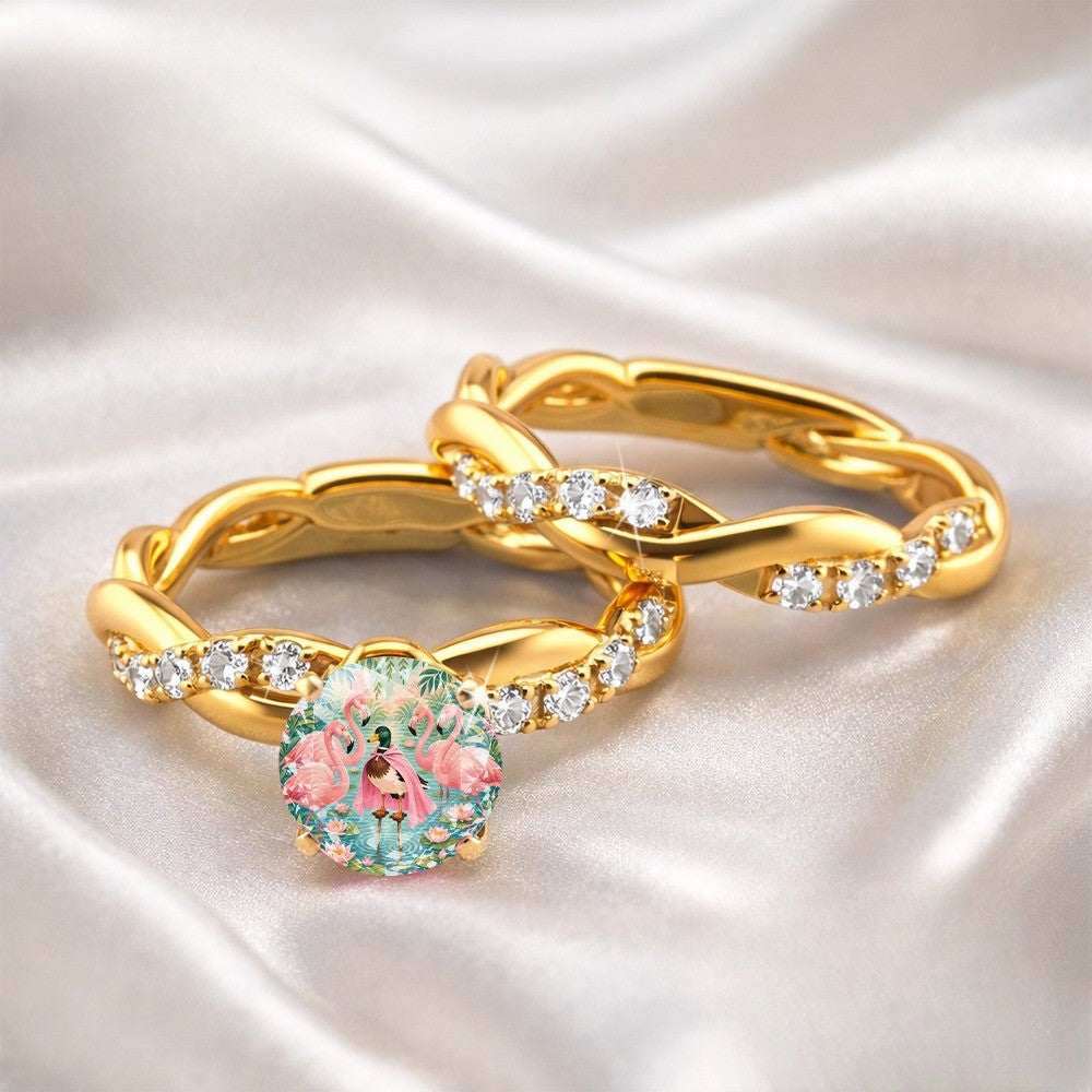 Flamingo Twist Ring