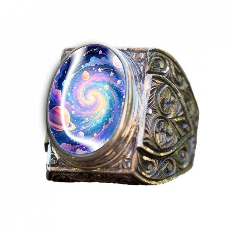 Galaxy Swirl Statement Ring