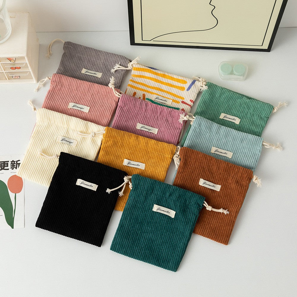 Corduroy Drawstring Pouch