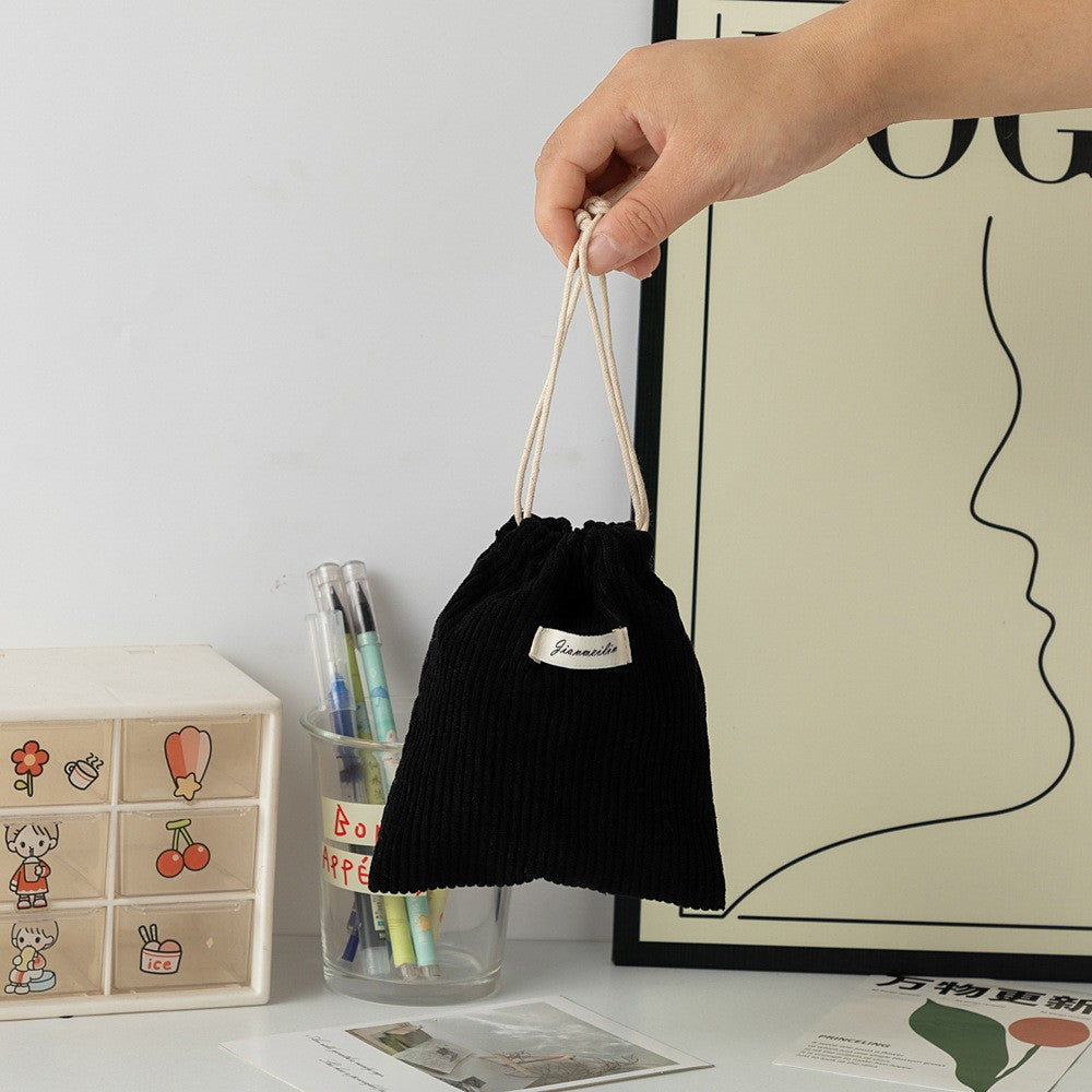 Corduroy Drawstring Pouch