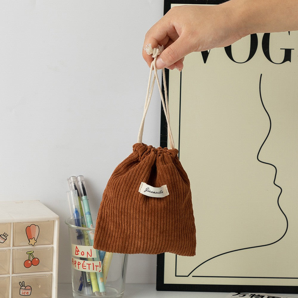 Corduroy Drawstring Pouch