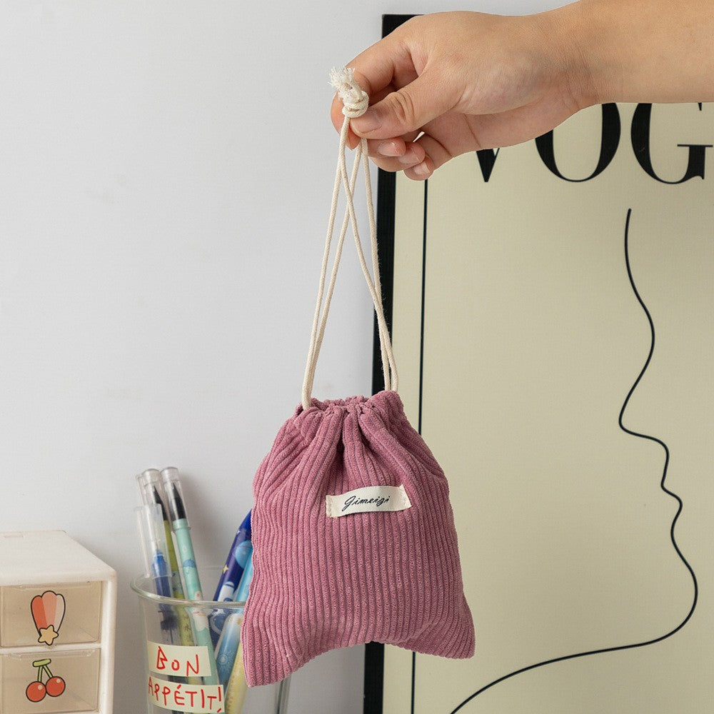 Corduroy Drawstring Pouch