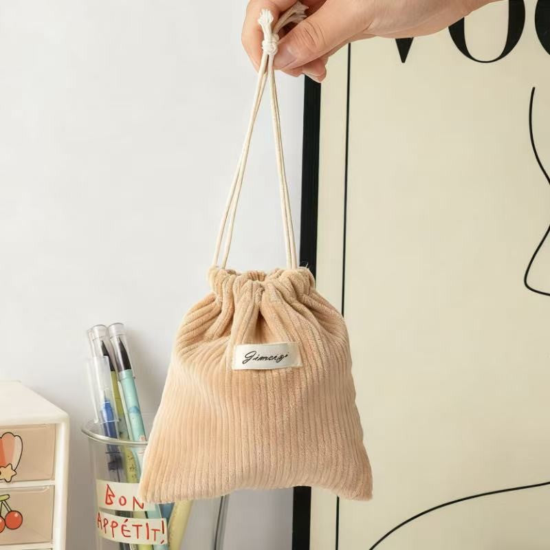 Corduroy Drawstring Pouch