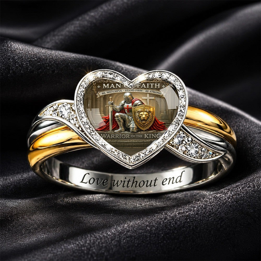 Knight Heart Statement Ring