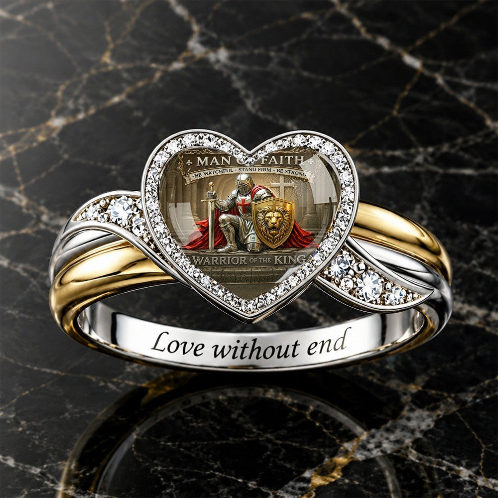 Knight Heart Statement Ring