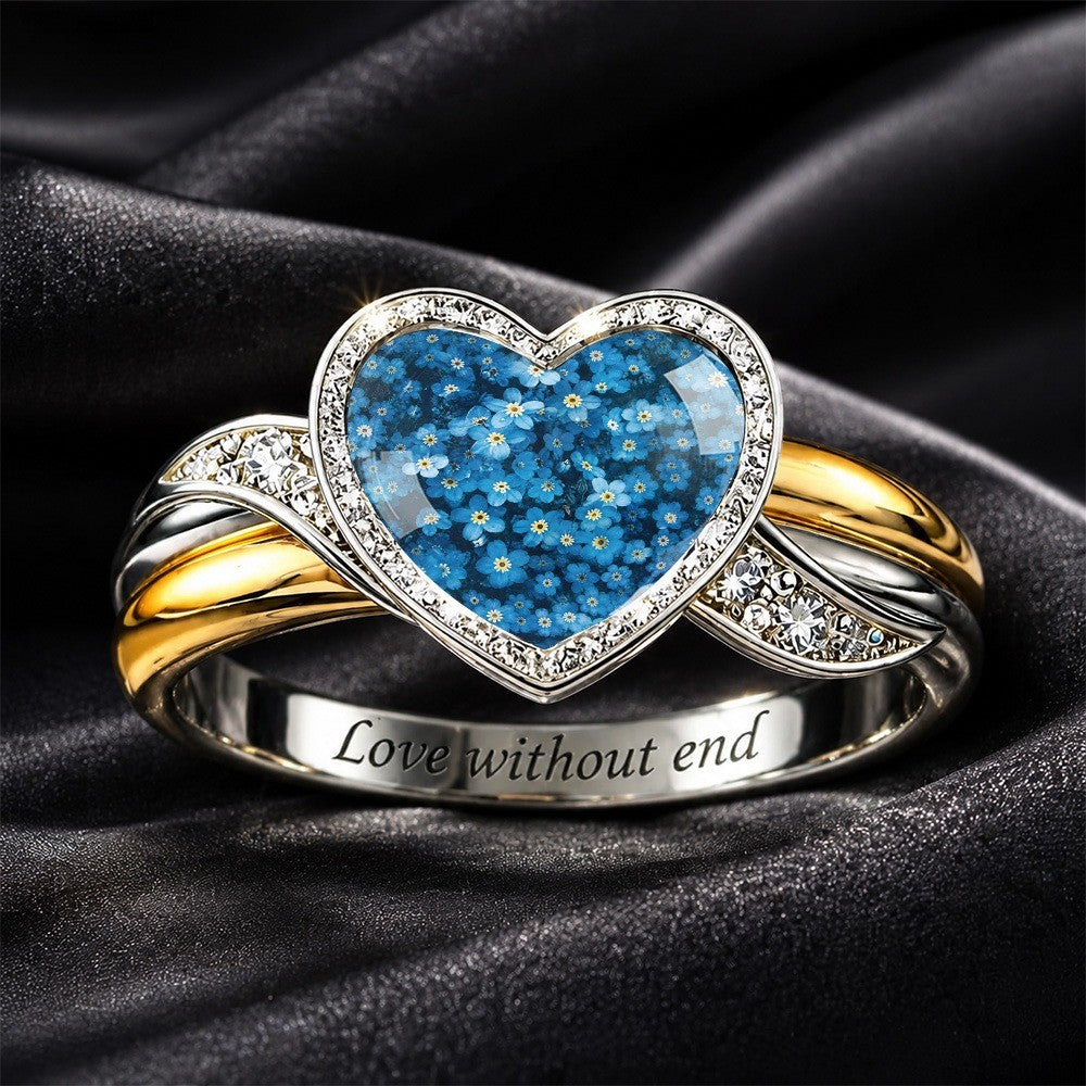 Forget-Me-Not Heart Ring