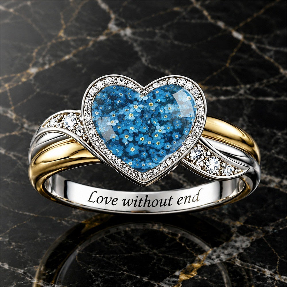 Forget-Me-Not Heart Ring