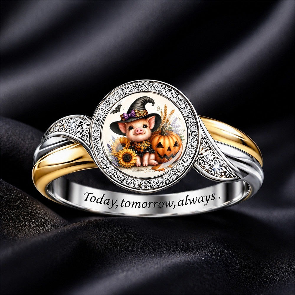 Pig & Pumpkin Statement Ring
