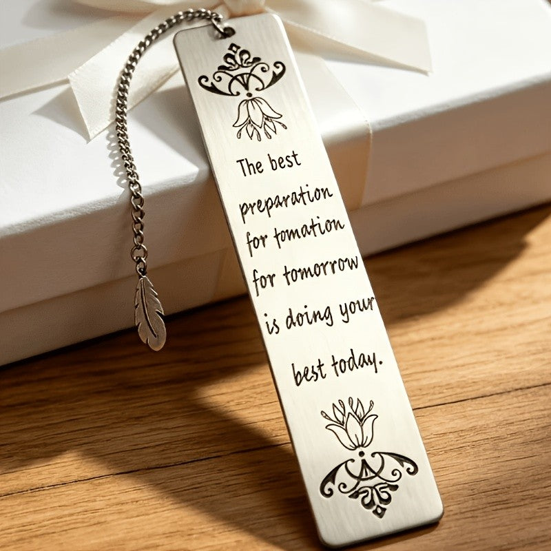 Inspirational Quote Stainless Steel Bookmark