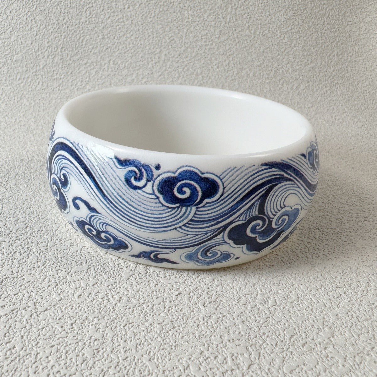 Blue Floral Wide Bangle