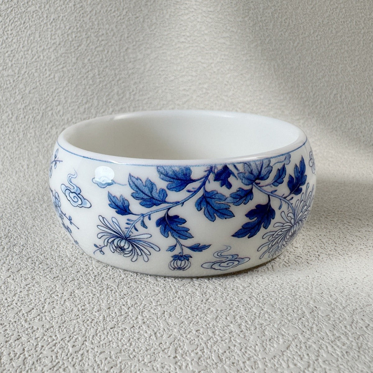 Blue Floral Wide Bangle