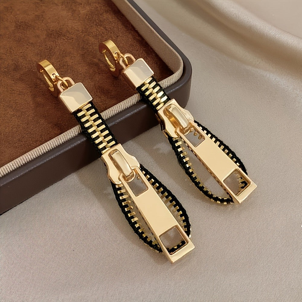 Zipper Drop Earrings