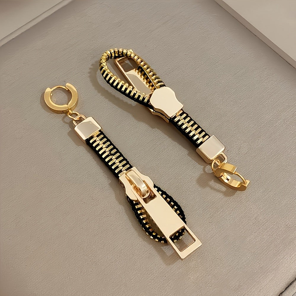 Zipper Drop Earrings