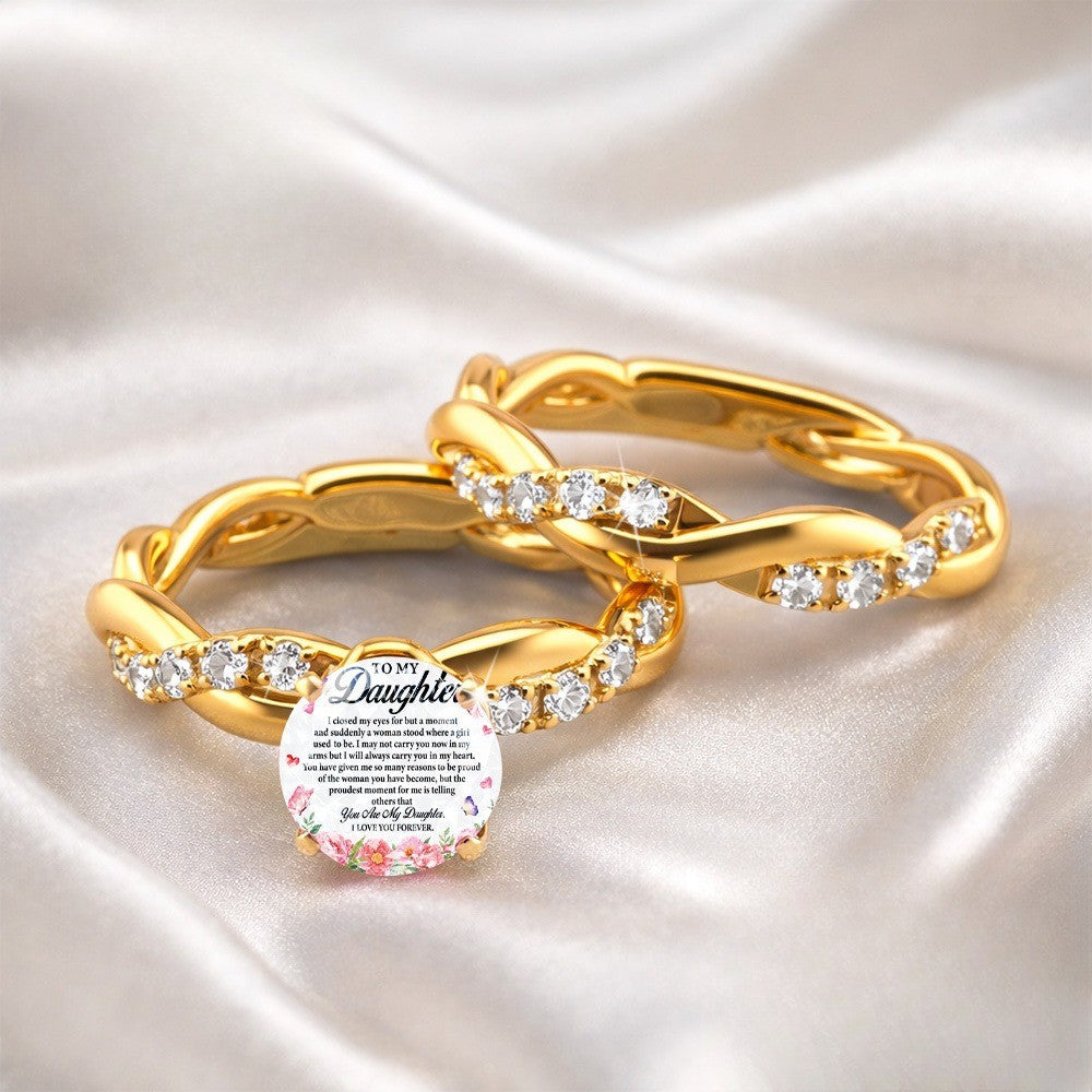 Braided Crystal Cuff Ring