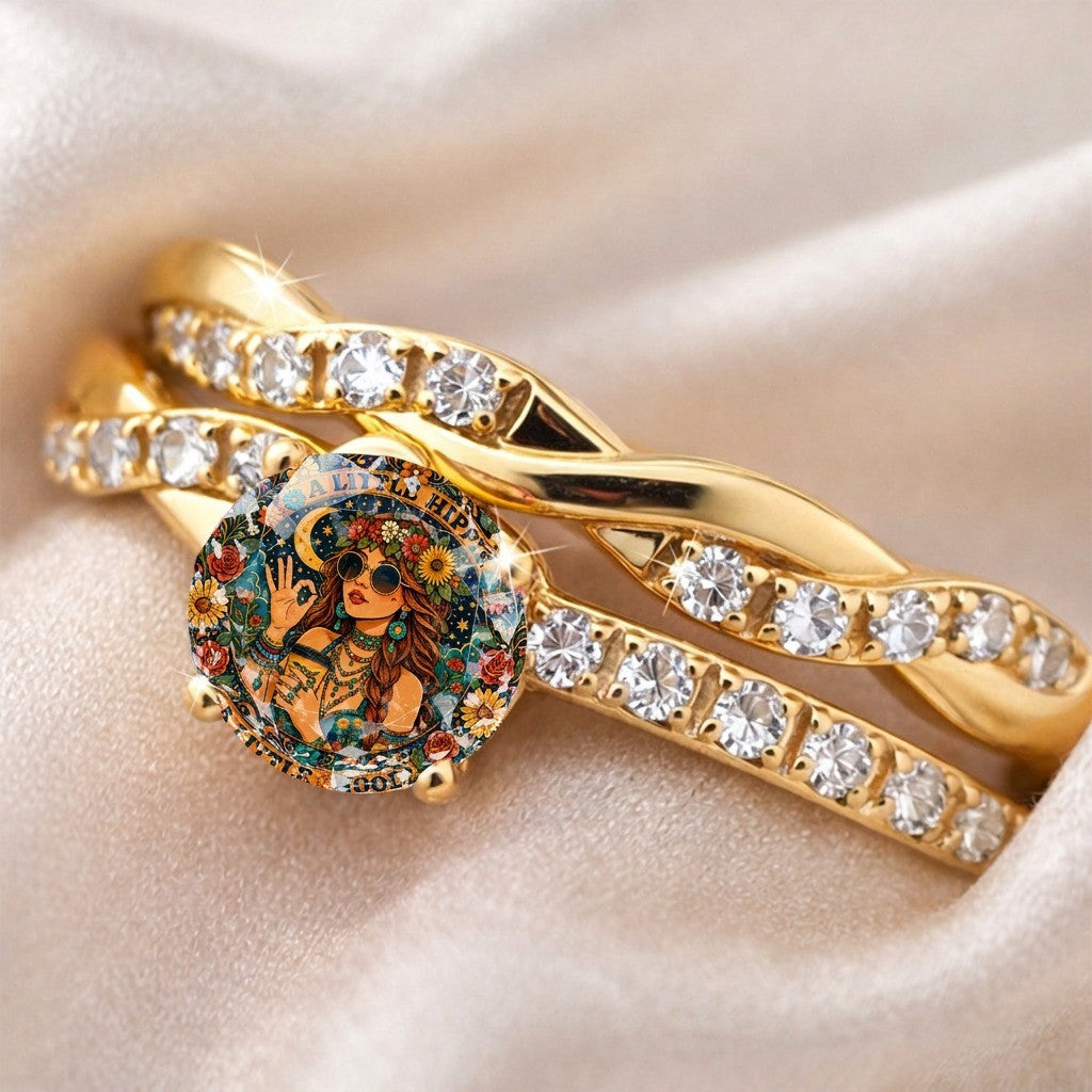 Floral Portrait Twisted Ring