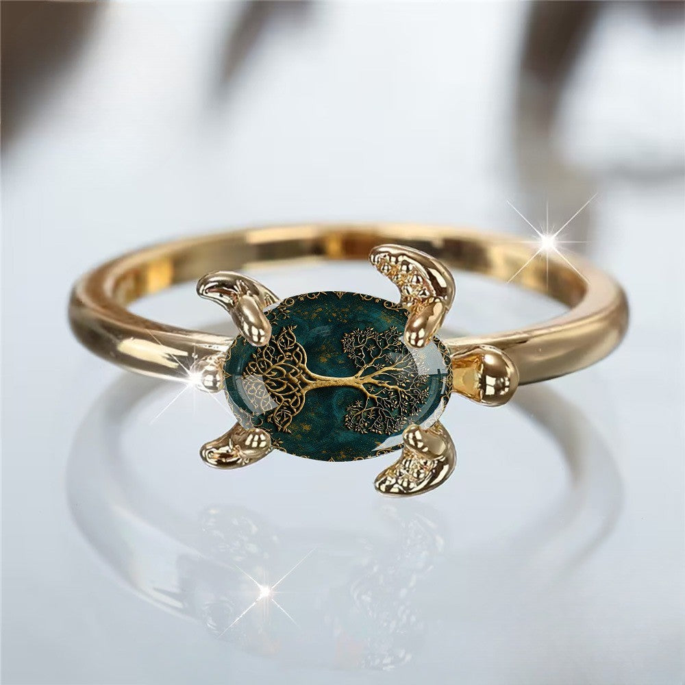 Tree of Life Turtle Ring