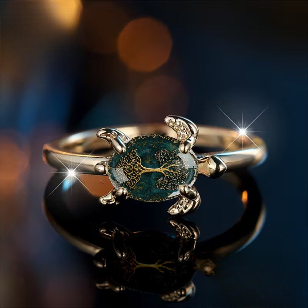 Tree of Life Turtle Ring