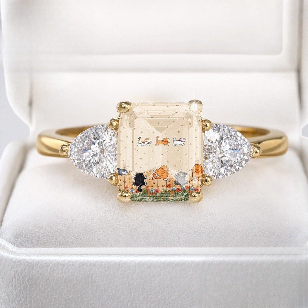 Cat Garden Three-Stone Ring