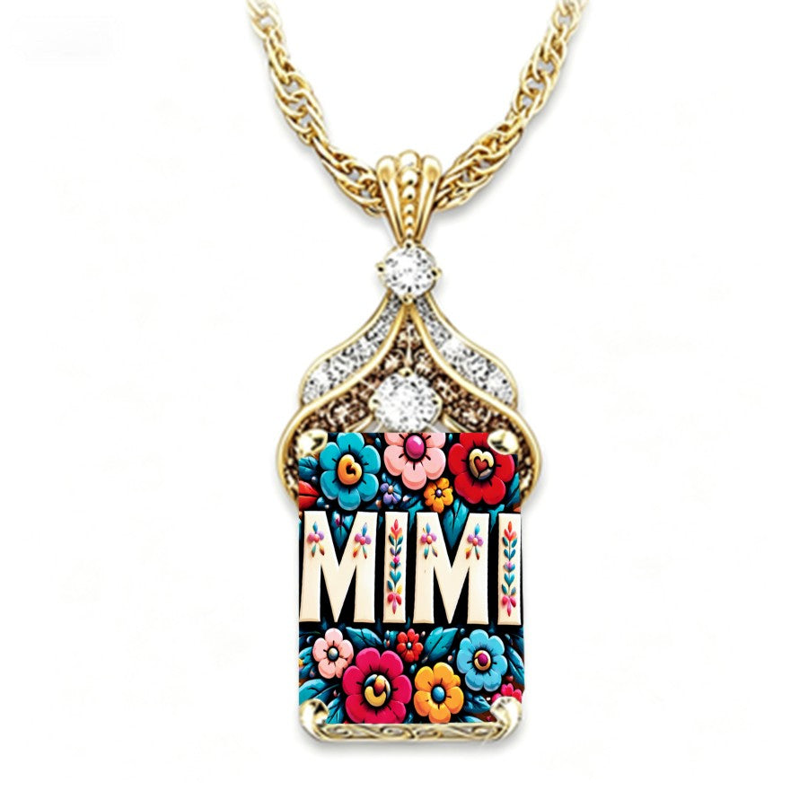 Colorful Floral Mimi Pendant Necklace