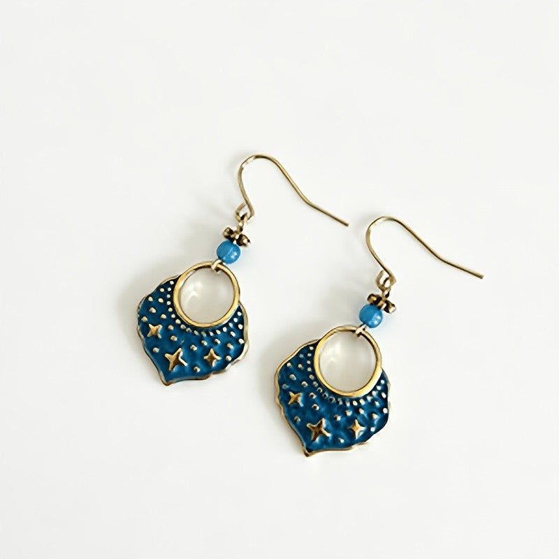Starry Sky Enamel Drop Earrings