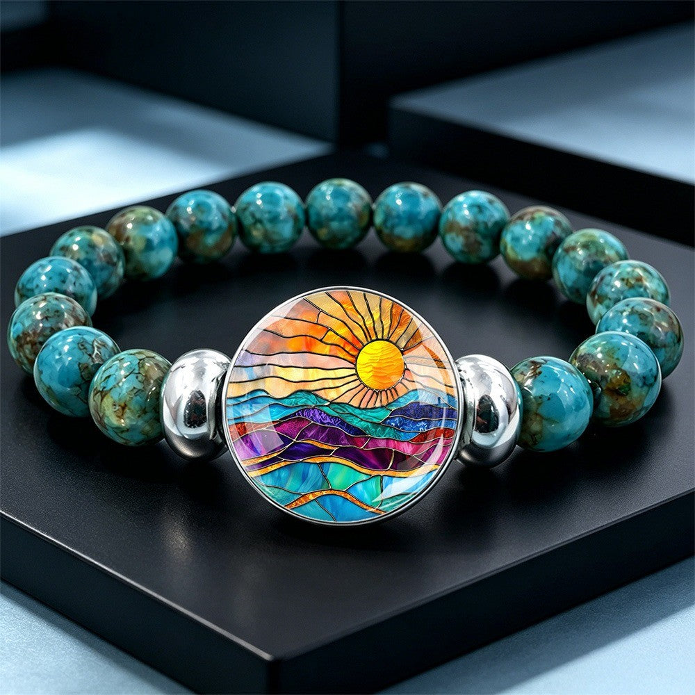 Sunrise Landscape Bead Bracelet