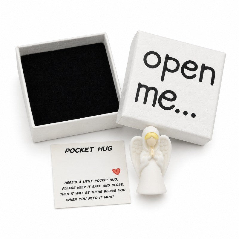 White Angel Pocket Hug Figurine