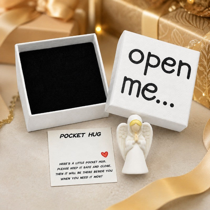 White Angel Pocket Hug Figurine