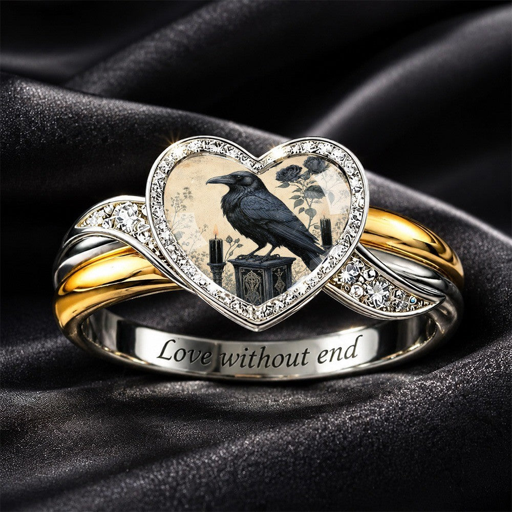 Raven & Rose Heart Ring