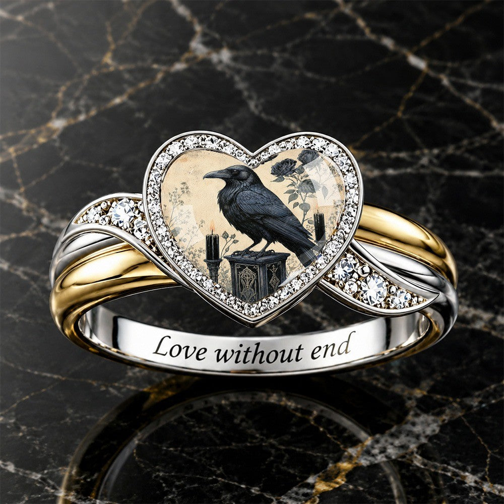 Raven & Rose Heart Ring