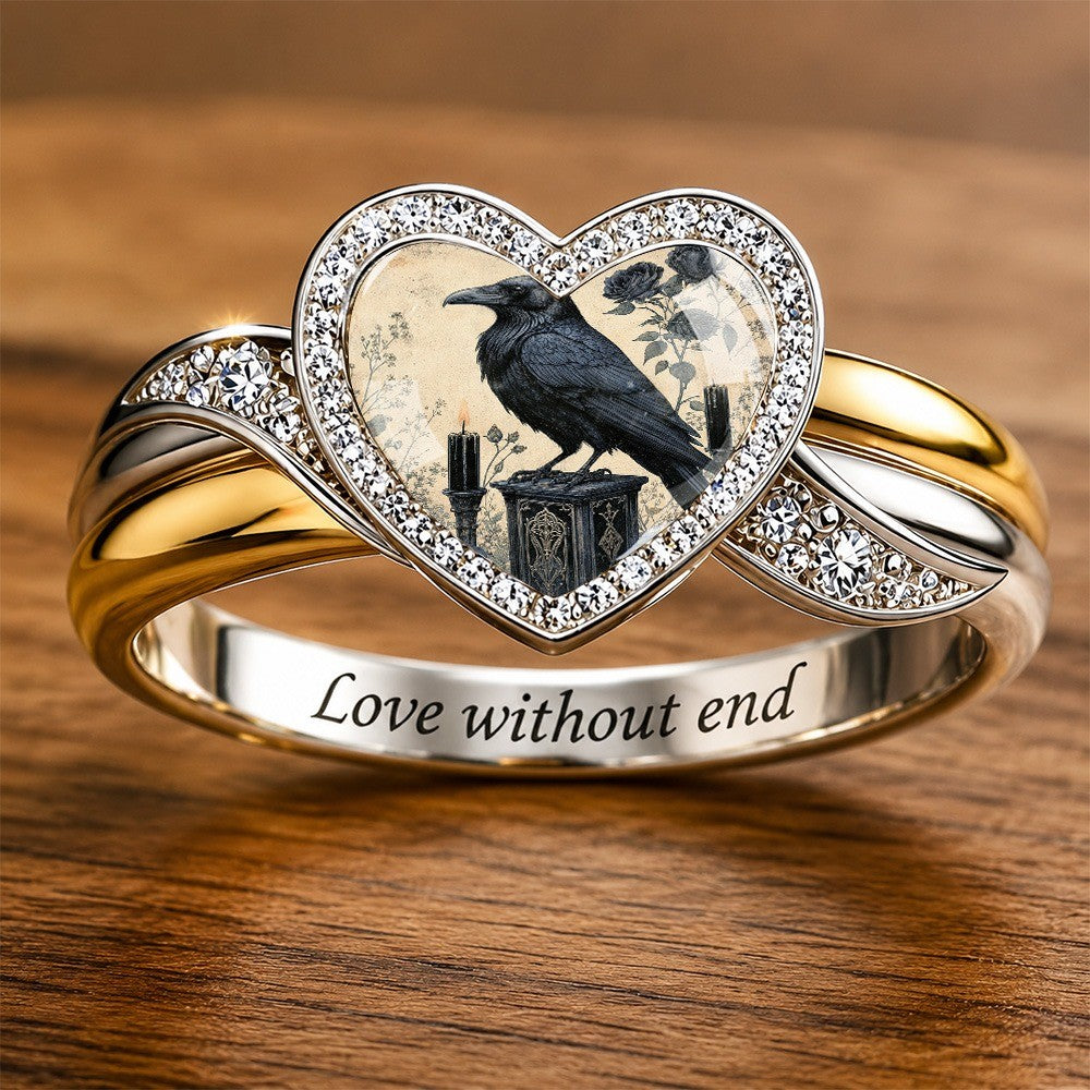 Raven & Rose Heart Ring