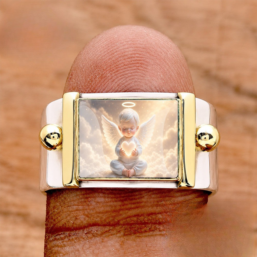 Angel Heart Square Ring