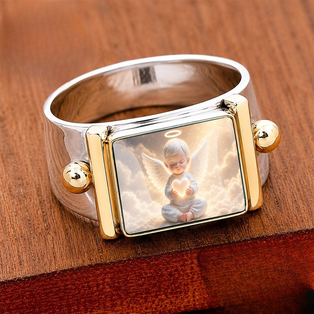 Angel Heart Square Ring